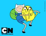 Finn y Jake abrazados