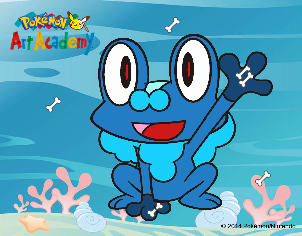 Froakie saludando