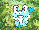 Froakie saludando