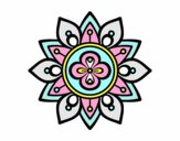 Dibujo Mandala flor de loto pintado por Osleannys 