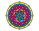 Dibujo Mandala sistema solar pintado por fiorellamo