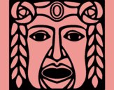 Dibujo Máscara Maya pintado por salomerua