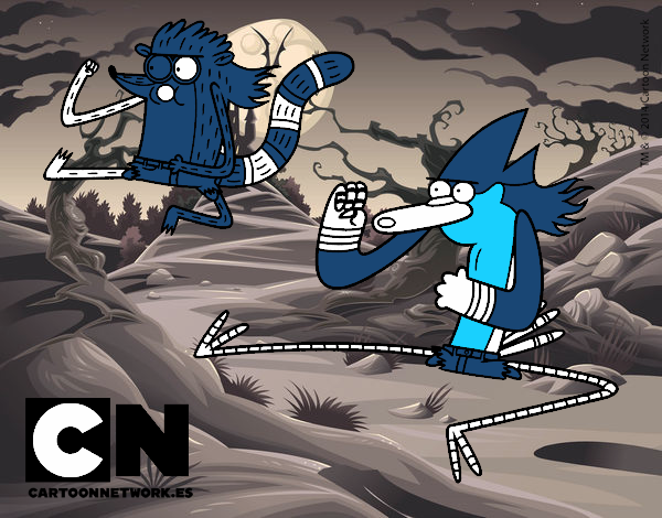 Mordecai y Rigby karatekas