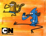 Mordecai y Rigby karatekas