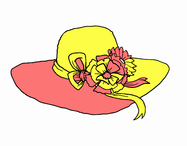 Sombrero con flores