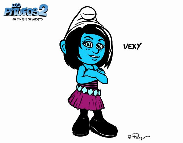 Vexy pitufo azul