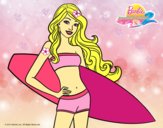 Barbie con tabla de surf