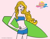 Barbie con tabla de surf