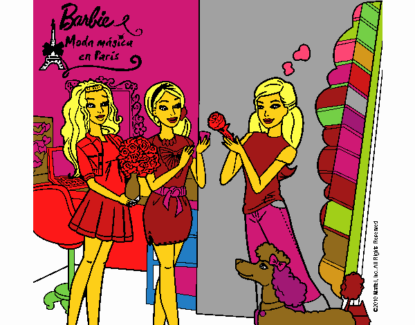 Barbie de compras con sus amigas