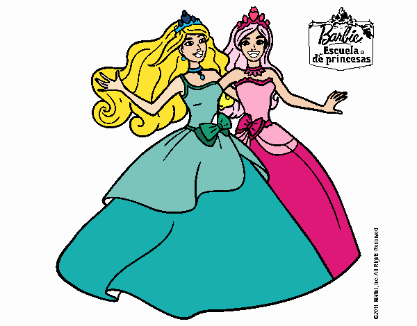 Barbie y su amiga súper felices