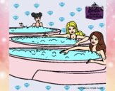 Barbie y sus amigas en el jacuzzi