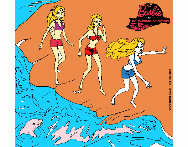 Barbie y sus amigas en la playa