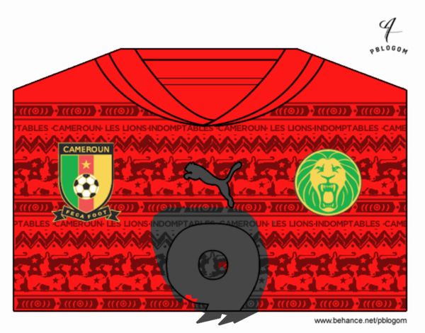 Camiseta del mundial de fútbol 2014 de Camerún