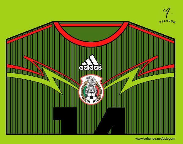 Camiseta del mundial de fútbol 2014 de México