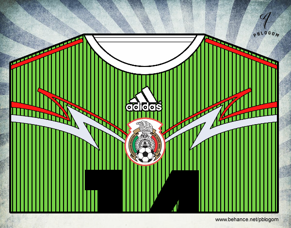 Camiseta del mundial de fútbol 2014 de México