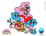 Gumball y amigos contentos