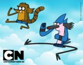 Mordecai y Rigby karatekas