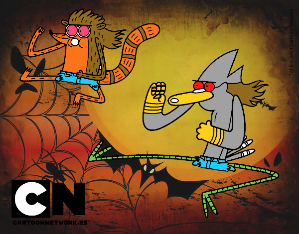 Mordecai y Rigby karatekas