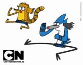 Mordecai y Rigby karatekas