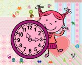 Niña con reloj