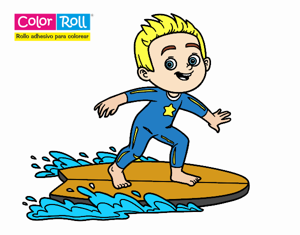 Dibujo Niño surfista Color Roll pintado por carmen2000