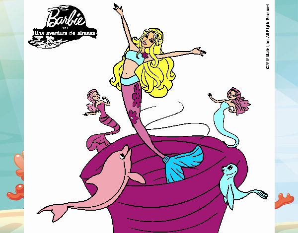 Barbie sirena contenta