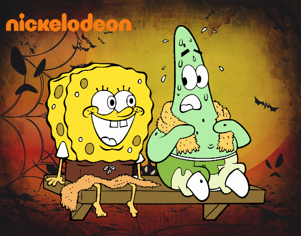 Bob Esponja y Patricio en bañador