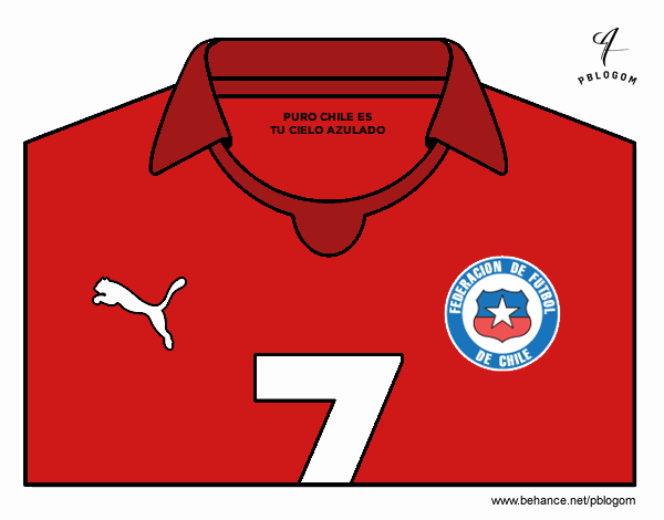 Camiseta del mundial de fútbol 2014 de Chile