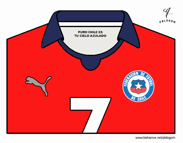 Camiseta del mundial de fútbol 2014 de Chile