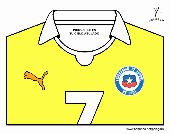 Camiseta del mundial de fútbol 2014 de Chile