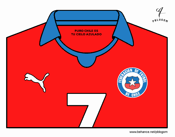 Camiseta del mundial de fútbol 2014 de Chile