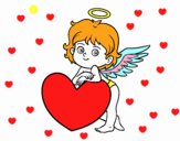 Cupido y un corazón