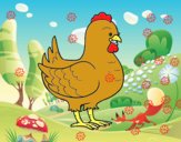 Gallina de una granja