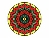 Dibujo Mandala creciente pintado por bonfi