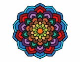 Dibujo Mandala pétalos de flor pintado por bonfi