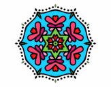 Dibujo Mandala simétrica pintado por bonfi