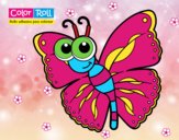 Dibujo Mariposa Color Roll pintado por karolsilvi