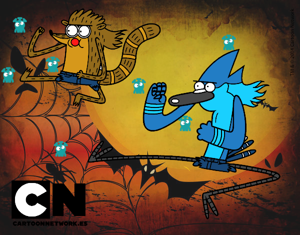 Mordecai y Rigby karatekas