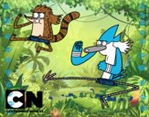 Mordecai y Rigby karatekas