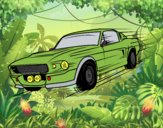 Dibujo Mustang retro pintado por Zarde11