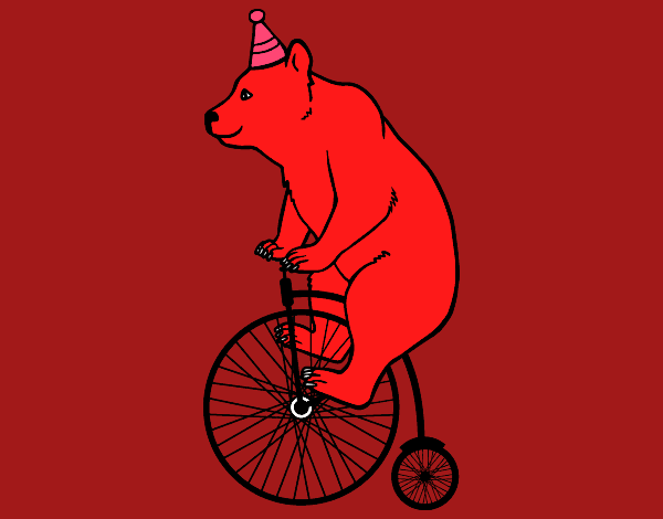 Oso en bicicleta