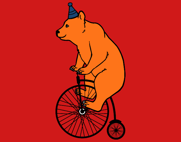 Oso en bicicleta