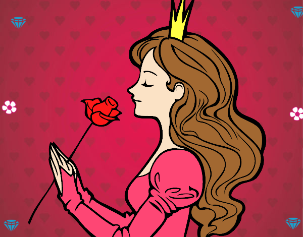 Dibujo Princesa y rosa pintado por Sosa2005