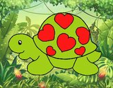 Tortuga con corazones