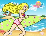 Barbie corre al agua