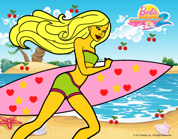 Barbie corre al agua