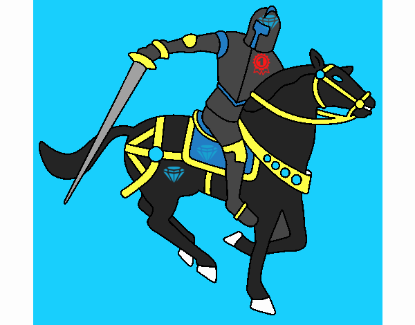 Dibujo Caballero a caballo IV pintado por danielobre