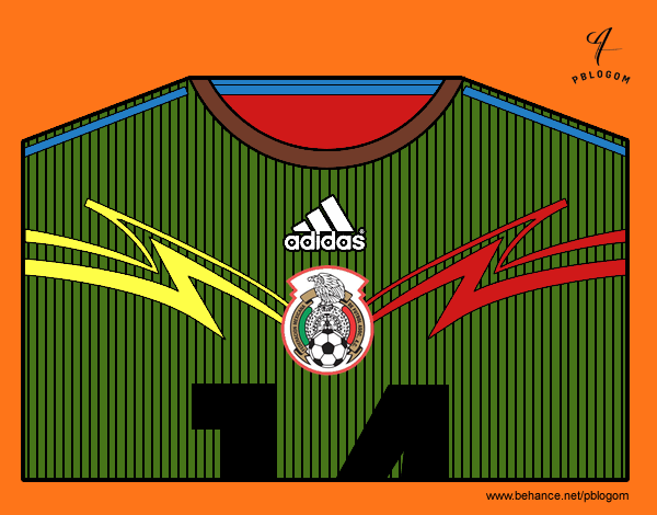 Camiseta del mundial de fútbol 2014 de México