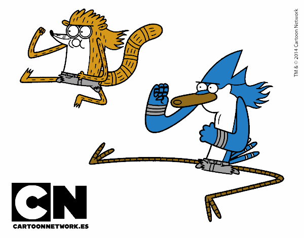 Mordecai y Rigby karatekas