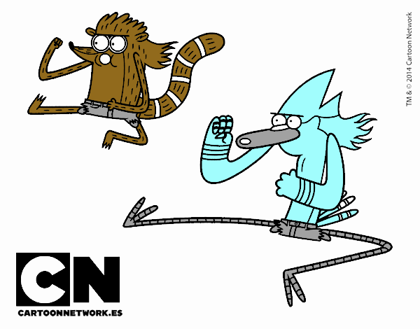 Mordecai y Rigby karatekas